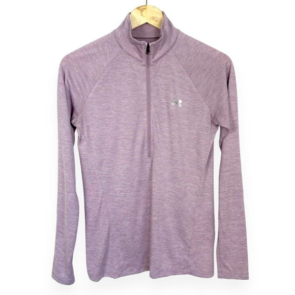 Under Armour Womens Tech Twist Half Zip Long Sleeve Pullover Small Purple - Picture 2 of 6